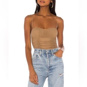 NWT Lovers + Friends taupe brown nude bodysuit